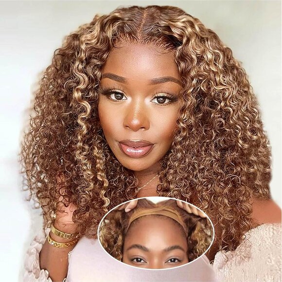 Curly Bob Wig Human Hair Deep Wave 200% Density 5x5 HD Lace
